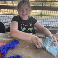 camper making slime