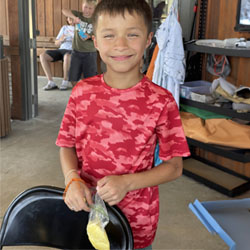 camper making slime