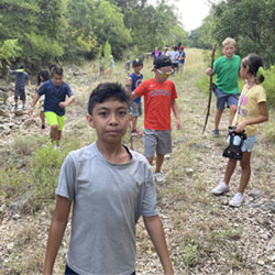 campers hiking