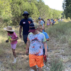 campers hiking