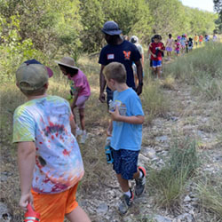 campers hiking