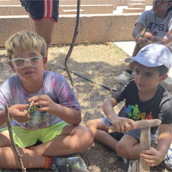 campers playing outside