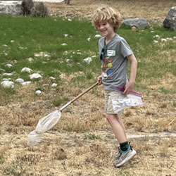 camper with net