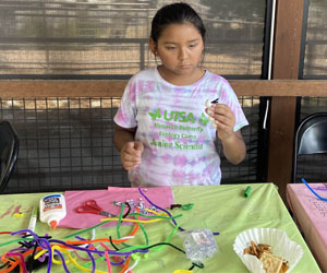 camper making insect model