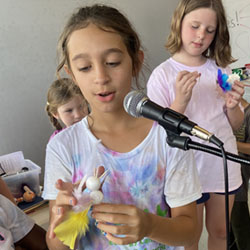 campers making insect model