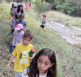 campers hiking