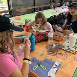 campers making insect masks