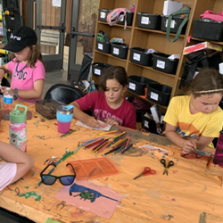 campers making insect masks