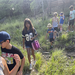 campers hiking