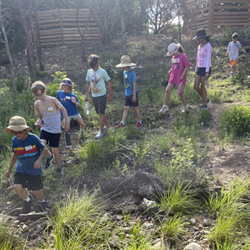 campers hiking