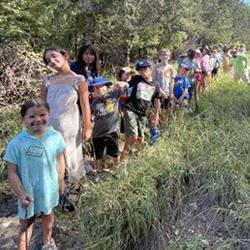 campers hiking