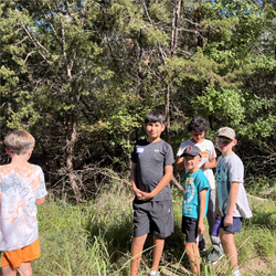 campers hiking