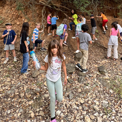 campers hiking