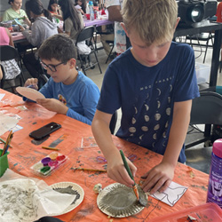 campers making aquatic animals