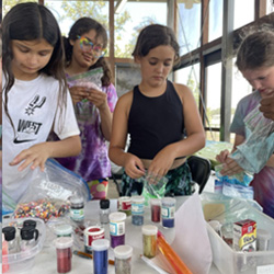 campers making slime