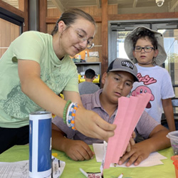 campers doing craft