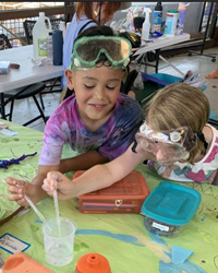 campers doing experiment