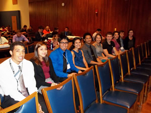 students seated at an awards ceremony