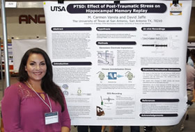 Kaitlyn Varela and research poster
