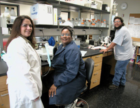 students in a lab