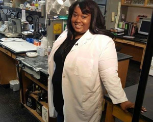 Jennifer Watts in the Tech Lab