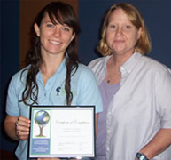 Jewell Cozort and Dr. Janis Bush