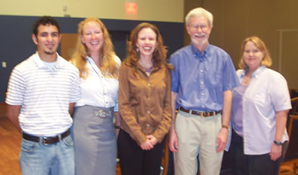 Joshua Conner, Anna Boeck, Jennifer Guerrero, Dr. McGee, and Dr. Bush