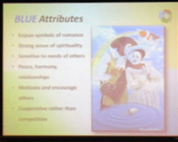 Blue attributes slide