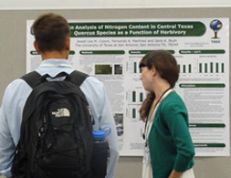 student and poster