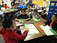 students working at desks