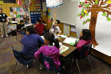 students working at desks