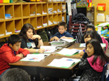 students working at desks