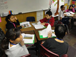 students working at desks