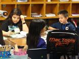 students working at desks