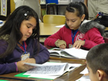 students working at desks