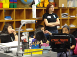 students working at desks