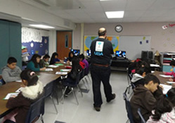 students working at desks