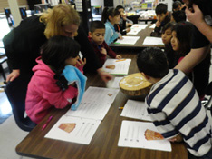 students working at desks