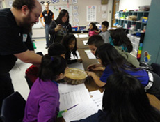 students working at desks