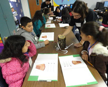 students working at desks