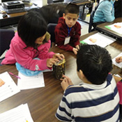 students working at desks