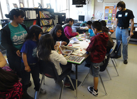 students working at desks