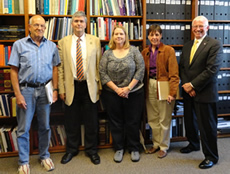 Dr. Oscar Van Auken, Dr. George Perry, Dr. Janis Bush, Dr. Judy Hachenburger, and Dr. Rob Doudrick