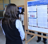 participants looking at posters