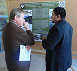 participants looking at posters