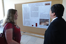 participants looking at posters