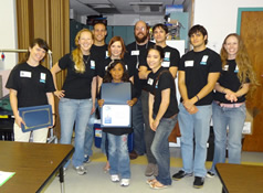 student receiving certificate