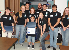 student receiving certificate