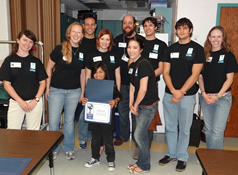 student receiving certificate