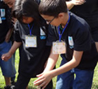 students and tree planting